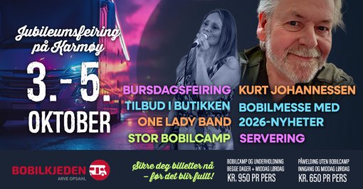 Bursdagsfeiring på Karmøy med bobil-camp